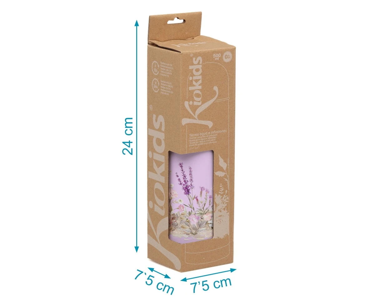 Termo Liquido 500ml Lavanda Kiokids - Imagen 4