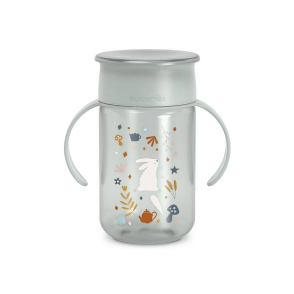 Vaso 360° Wonderland Azul +12m 340ml Suavinex