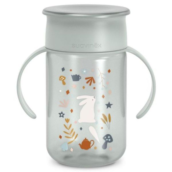 Vaso 360° Wonderland Azul +12m 340ml Suavinex