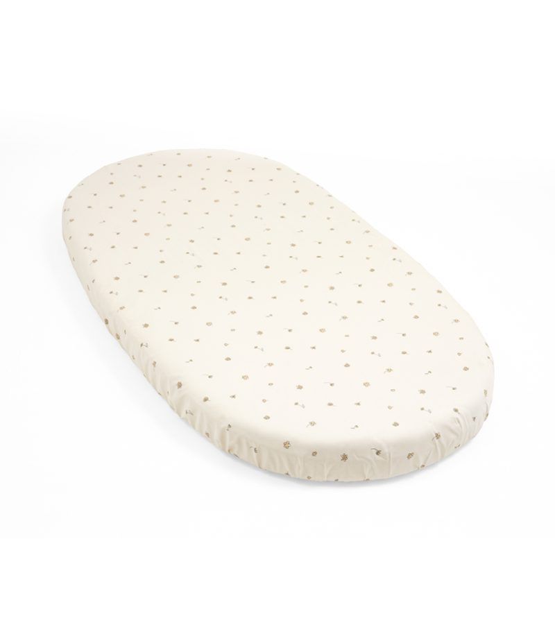 Sábana bajera para la Cama Stokke Sleepi V3 Flower Ecru