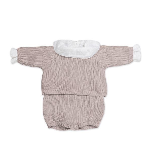 Conjunto primera puesta Tricot Rosa Pasito a Pasito