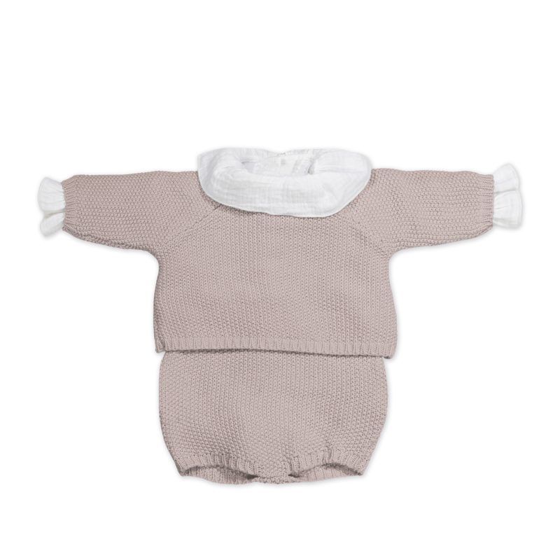 Conjunto primera puesta Tricot Rosa Pasito a Pasito