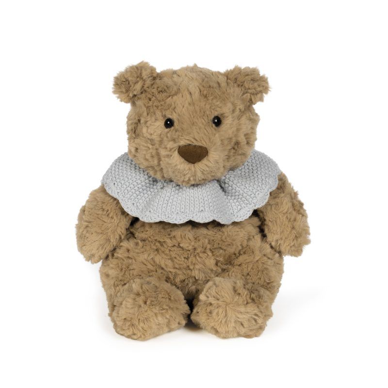 Oso Peluche con Cuello Tricot Azul Pasito a Pasito