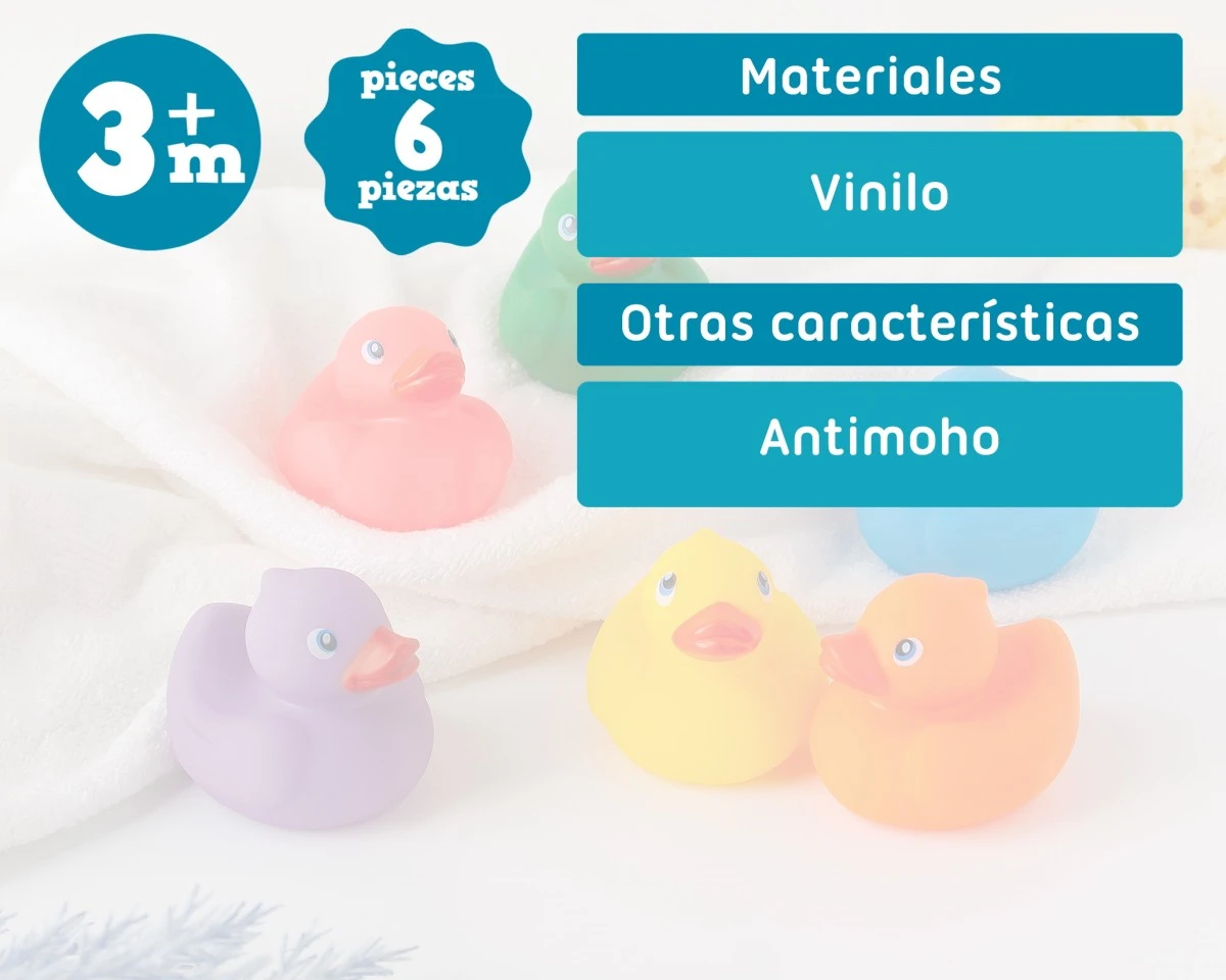 Set 6 Patos Antimoho Colores Kiokids - Imagen 6