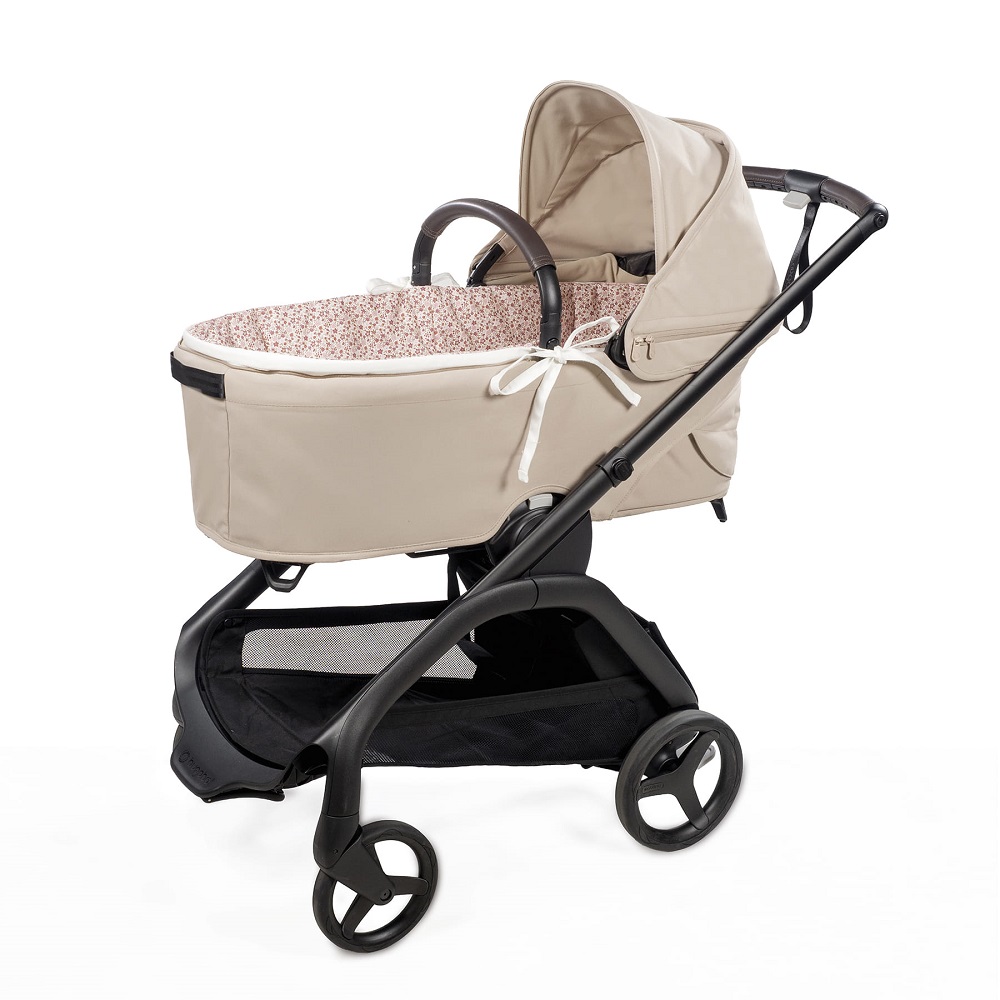 Funda Interior Varillas Capazo + Sabana ajustable Cherry Flores Pasito a Pasito