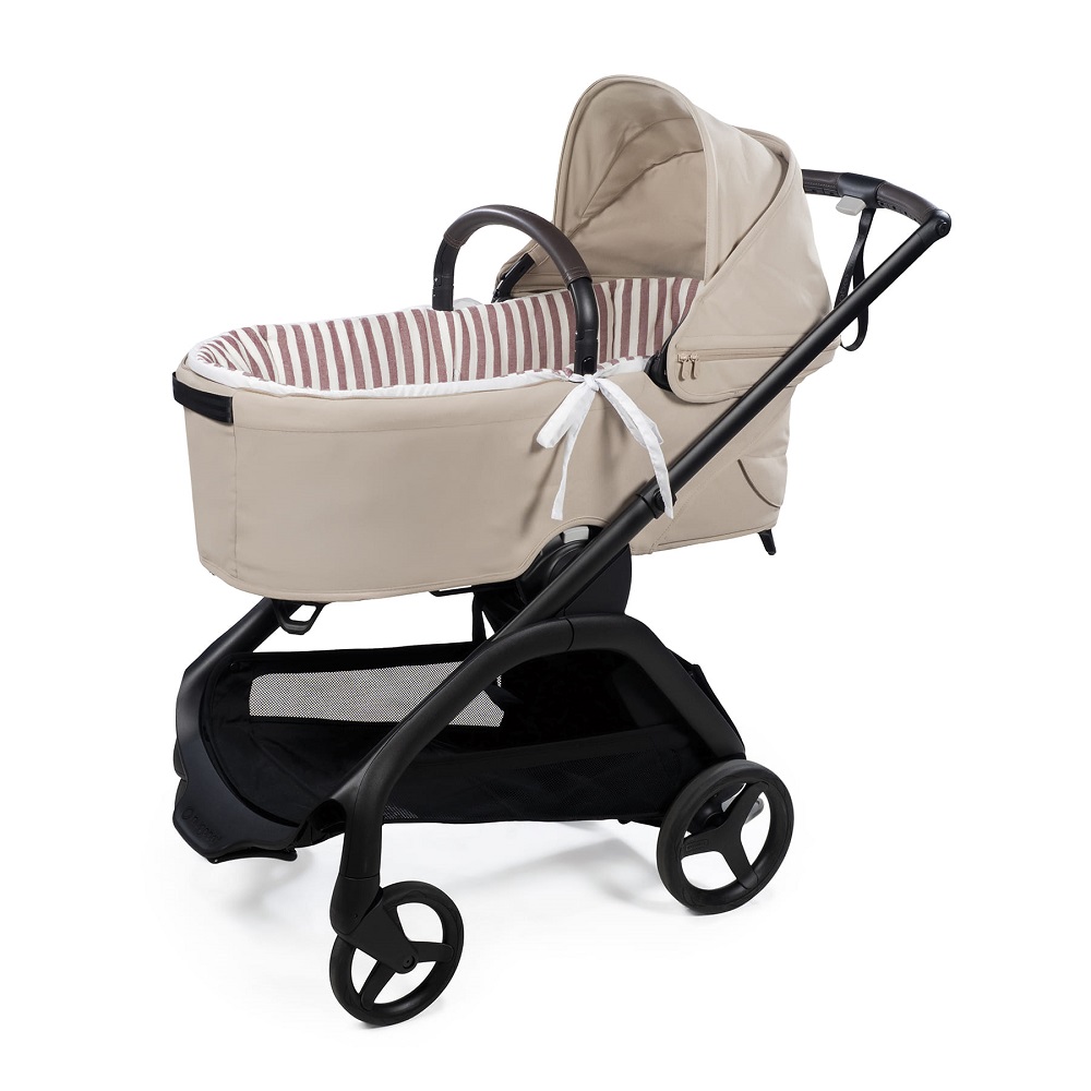 Funda Interior Varillas Capazo + Sabana ajustable Cherry Rayas Pasito a Pasito