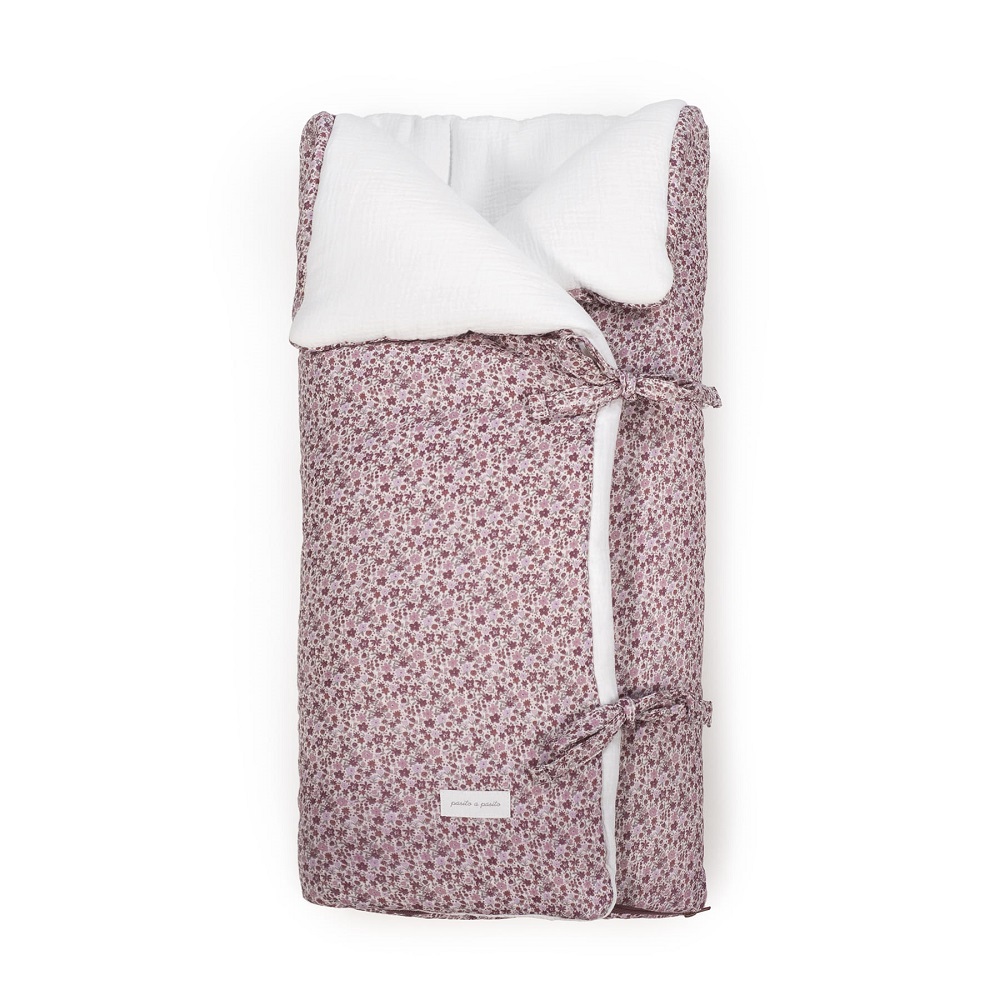Saco Arrullo Manta Cherry Flores Pasito a Pasito