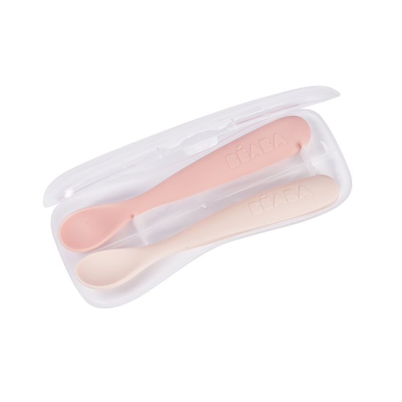 Estuche 2 Cubiertos 1 Edad Tonos Rosas Beaba - Imagen 2
