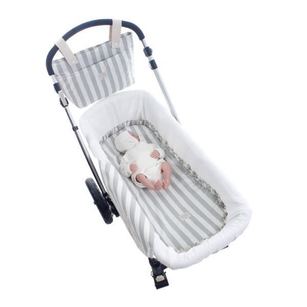 Bajera Capazo Interior + Muselina Rayas Uzturre