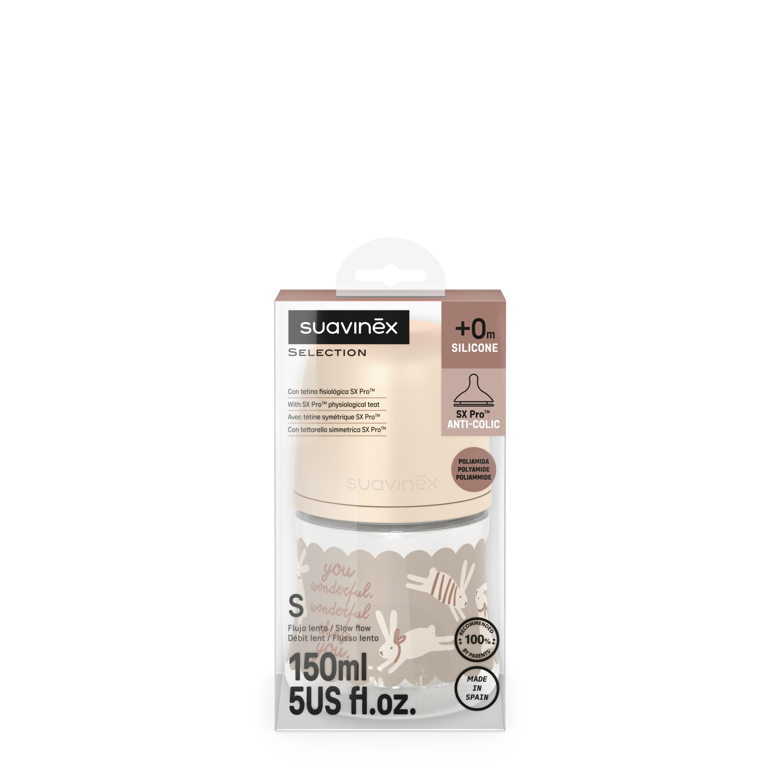 Biberon Poliamida 150ml Flujo S New Wonderland Suavinex - Imagen 3