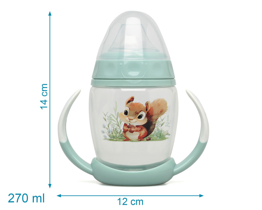 Taza de Aprendizaje Ardilla Menta Kiokids - Imagen 4