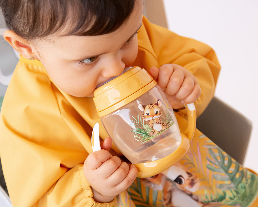 Taza de Aprendizaje Tigre Mostaza Kiokids - Imagen 3