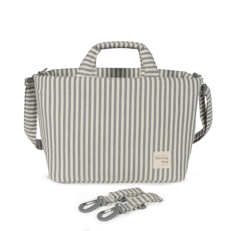 Bolsa Canastilla Praliné Rayas Matcha Walking Mum - Imagen 2