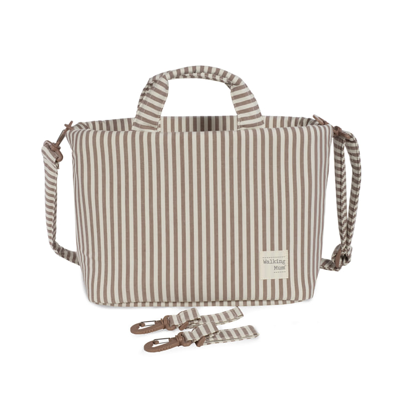 Bolsa Canastilla Praliné Rayas Moka Walking Mum - Imagen 2