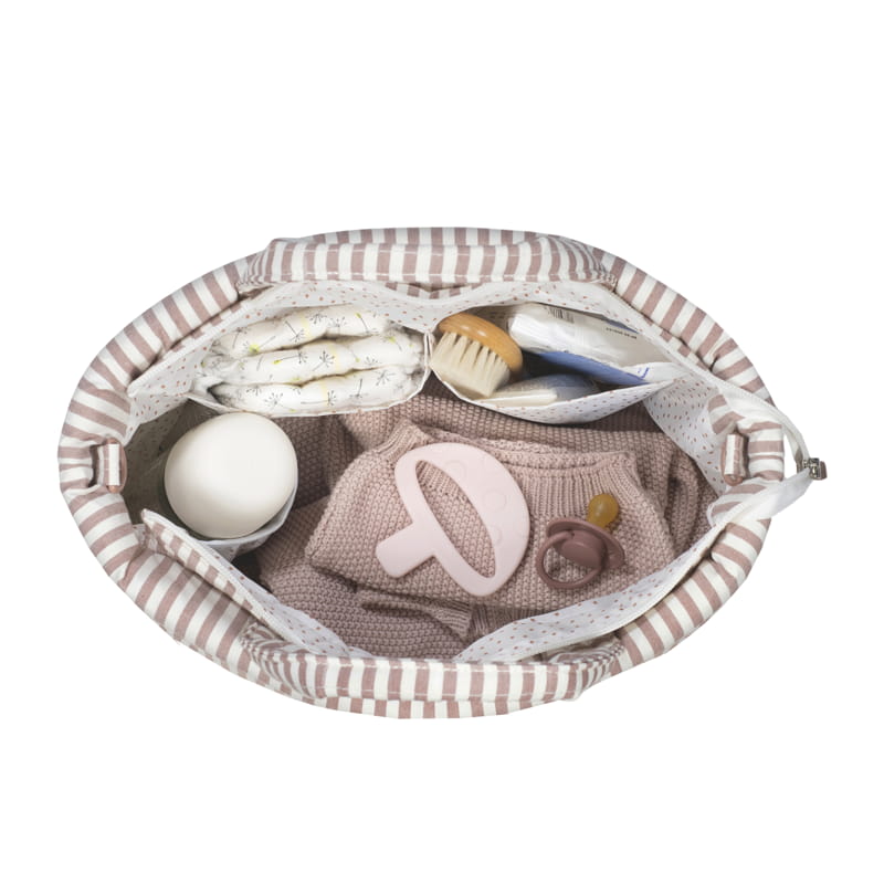 Bolsa Canastilla Praliné Rayas Moka Walking Mum - Imagen 8