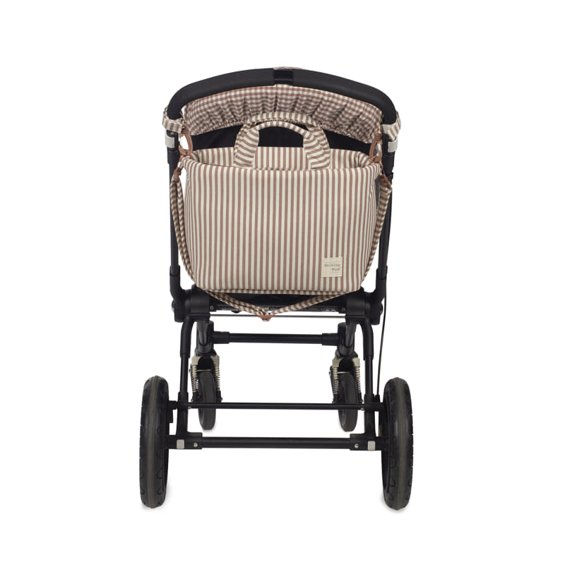 Bolsa Canastilla Praliné Rayas Moka Walking Mum - Imagen 9