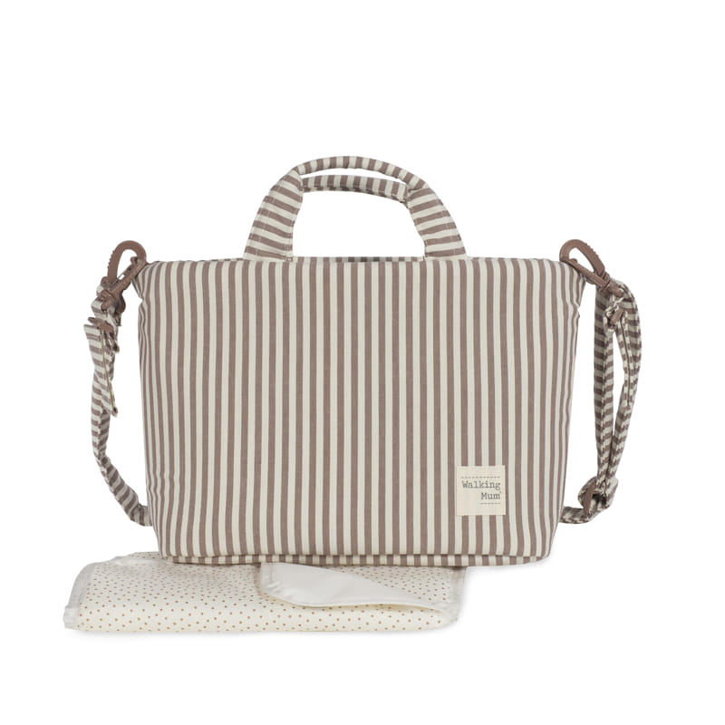 Bolsa Canastilla Praliné Rayas Moka Walking Mum