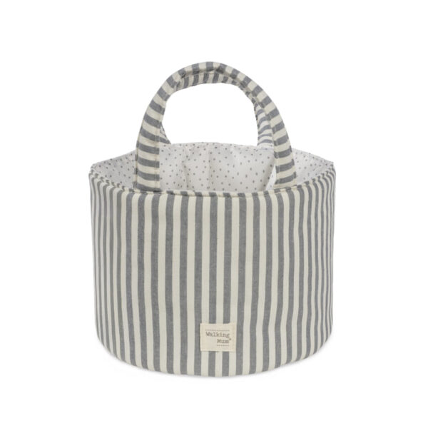 Cesta Organizadora Praliné Rayas Matcha Walking Mum