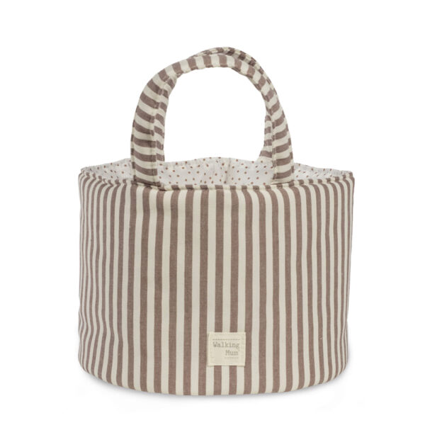 Cesta Organizadora Praliné Rayas Moka Walking Mum