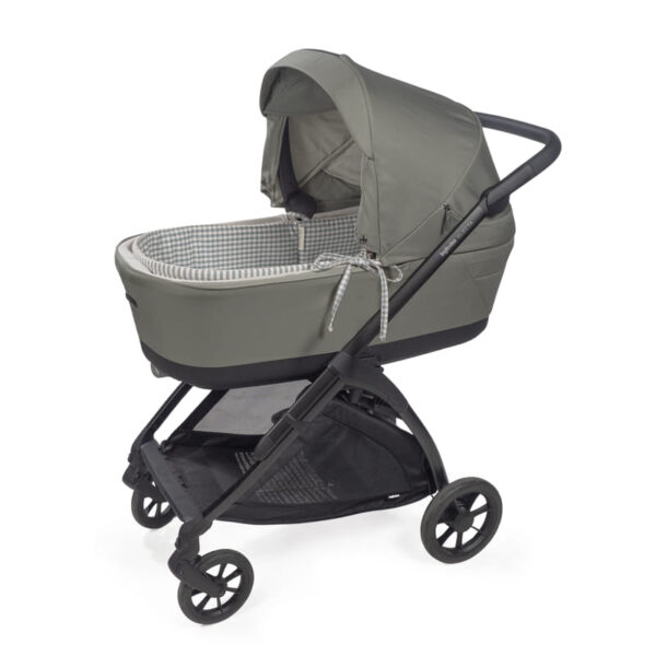 Funda Interior Varillas Capazo + Sabana ajustable Praliné Reversible Matcha Walking Mum