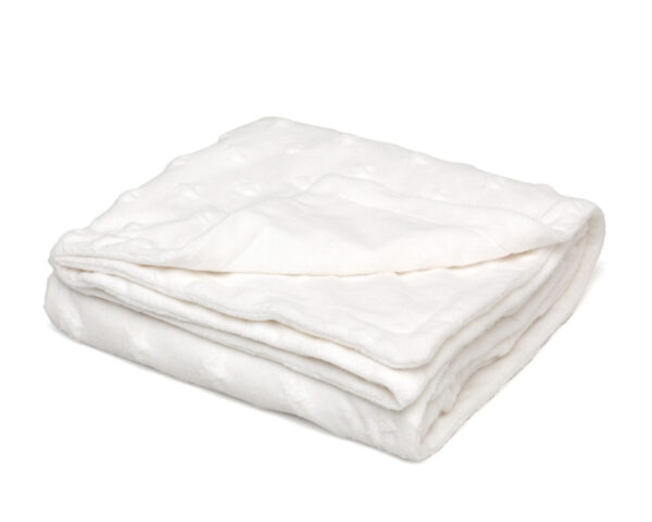 Manta Bebe Estrellas Blanco Kiokids