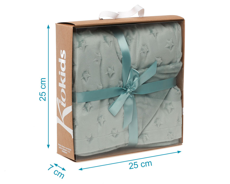 Manta Bebe Estrellas Salvia Kiokids - Imagen 4