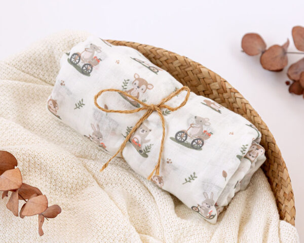 Muselina Bambú Bosque Kiokids