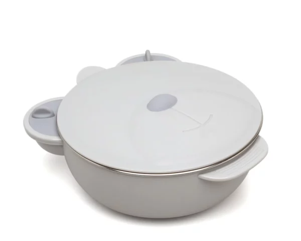 Cuenco Térmico Osito Gris Kiokids