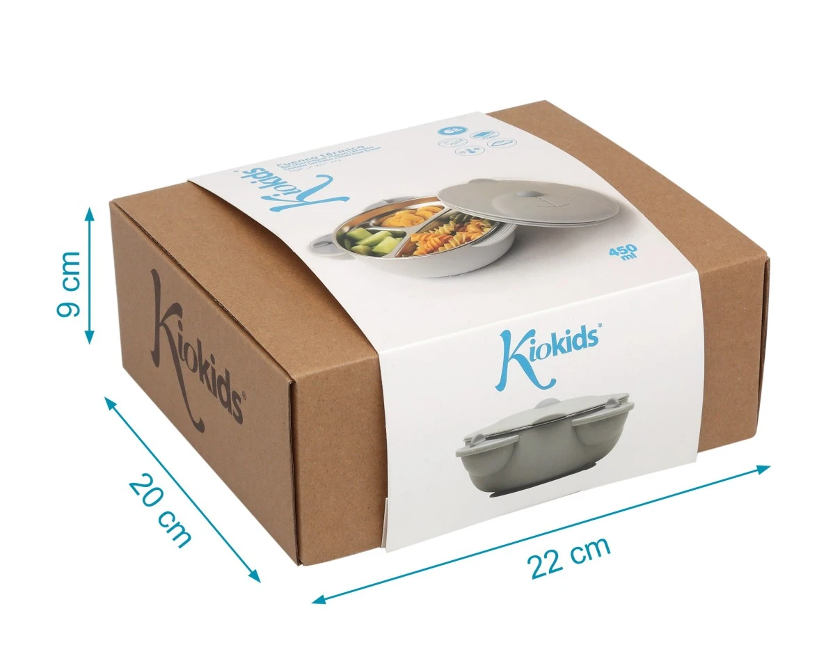 Cuenco Térmico Osito Gris Kiokids - Imagen 4