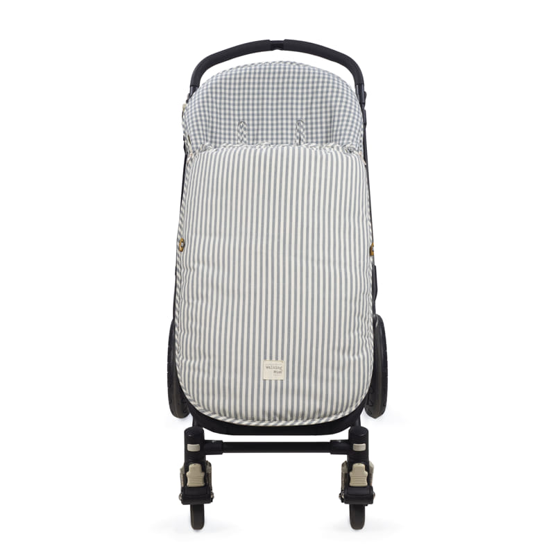 Saco Silla Entretiempo Praliné Vichy/Rayas Matcha Walking Mum