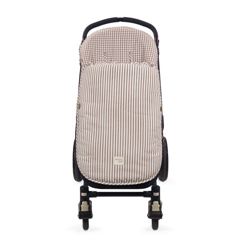 Saco Silla Entretiempo Praliné Vichy/Rayas Moka Walking Mum