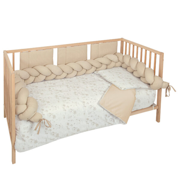 Protector Trenza Texture Cuna Lino Bimbidreams