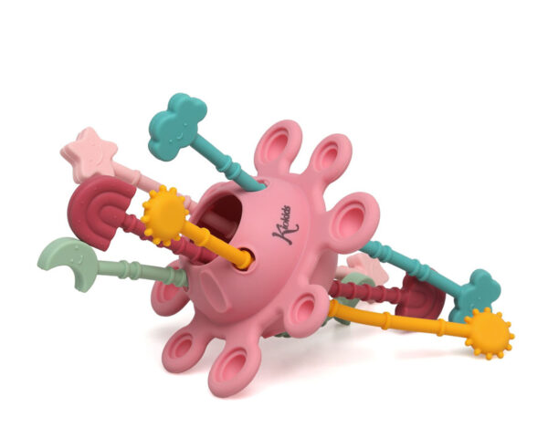 Juguete Mordedor Silicona Rosa Kiokids