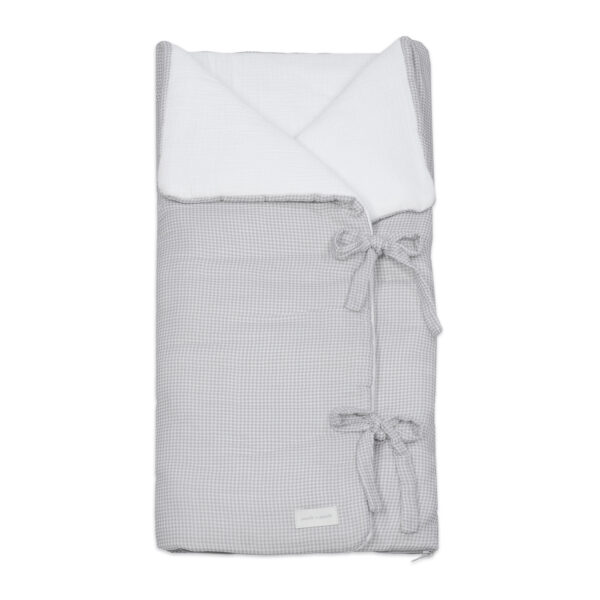 Saco Arrullo Manta Little Bloom Vichy Gris Pasito a Pasito