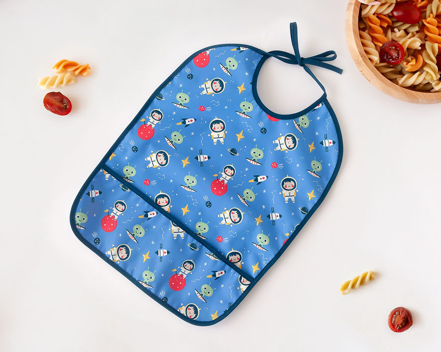 Babero Impermeable Azul Kiokids