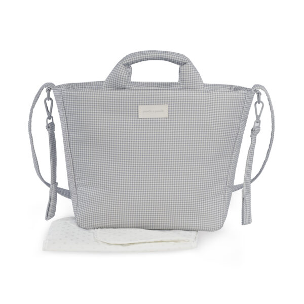 Bolsa Canastilla Little Bloom Vichy Gris Pasito a Pasito