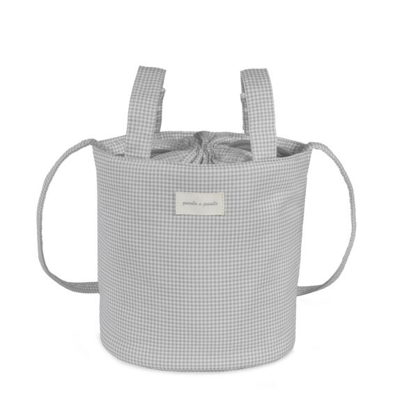 Bucket Little Bloom Vichy Gris Pasito a Pasito