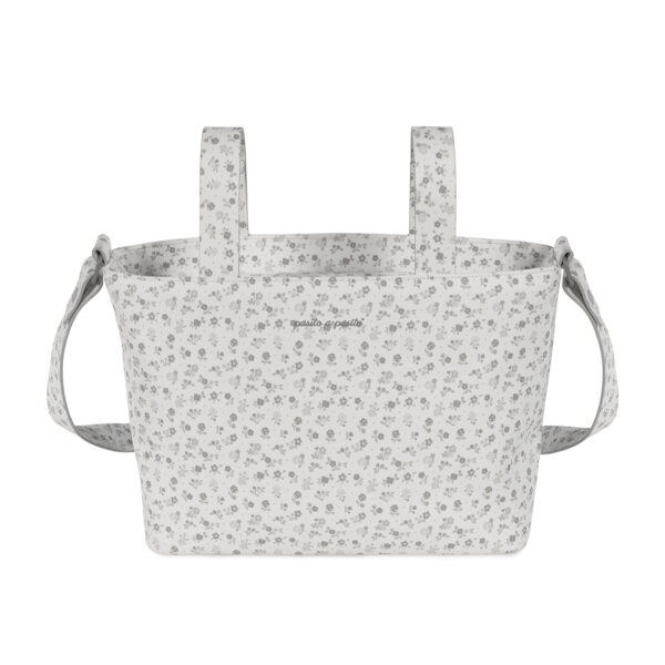 Crossbody Polipiel Little Bloom Flor Gris Pasito a Pasito