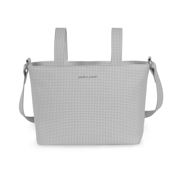 Crossbody Polipiel Little Bloom Vichy Gris Pasito a Pasito