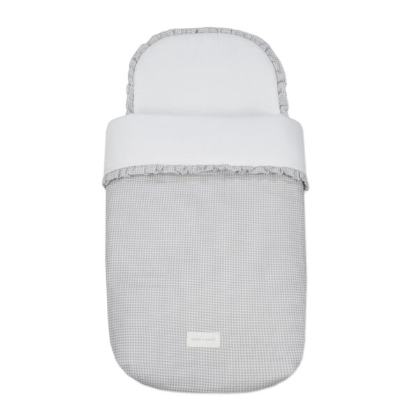 Saco Cuco Little Bloom Vichy Gris Pasito a Pasito