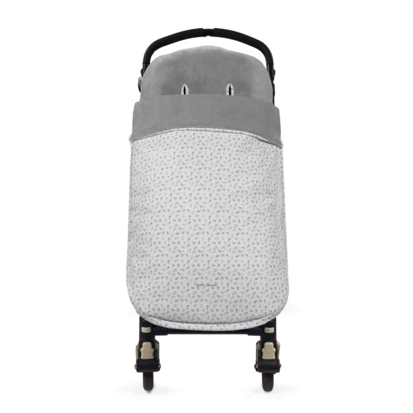 Saco Silla Invierno Little Bloom Flor Gris Pasito a Pasito