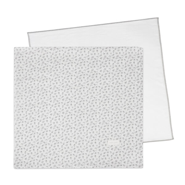 Set 2 Muselinas Little Bloom Flor Gris Pasito a Pasito