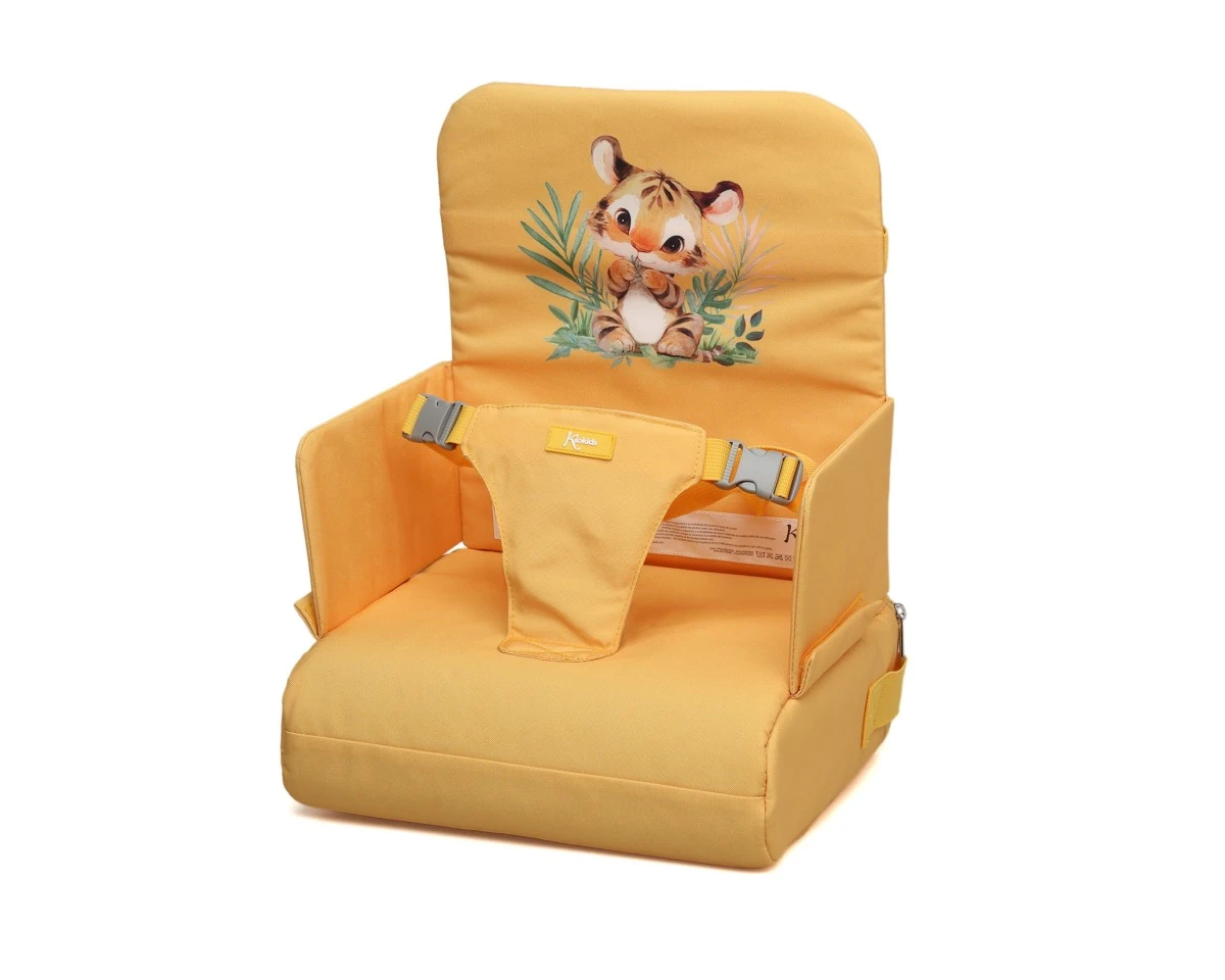 Trona de Viaje Tigre Mostaza Kiokids