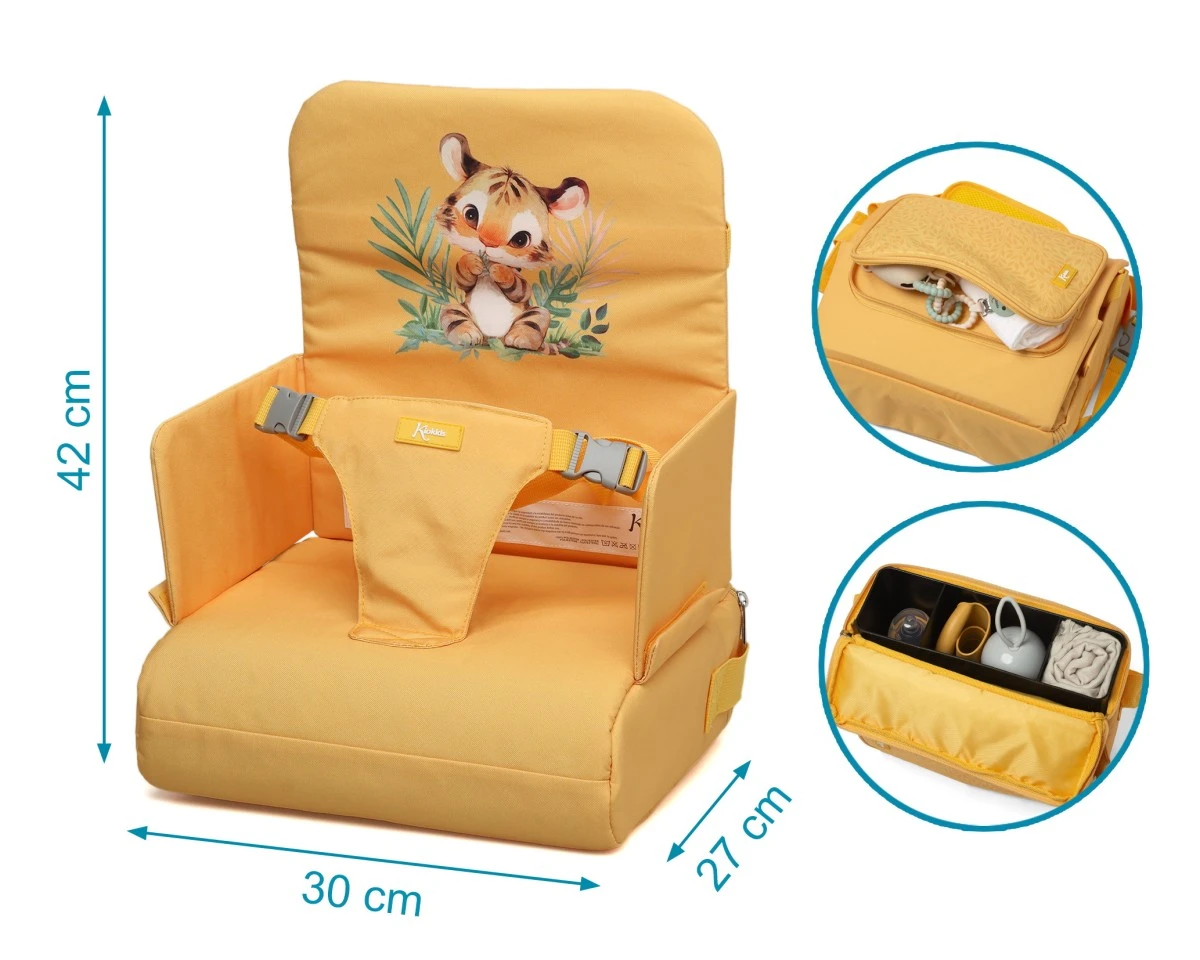 Trona de Viaje Tigre Mostaza Kiokids - Imagen 4