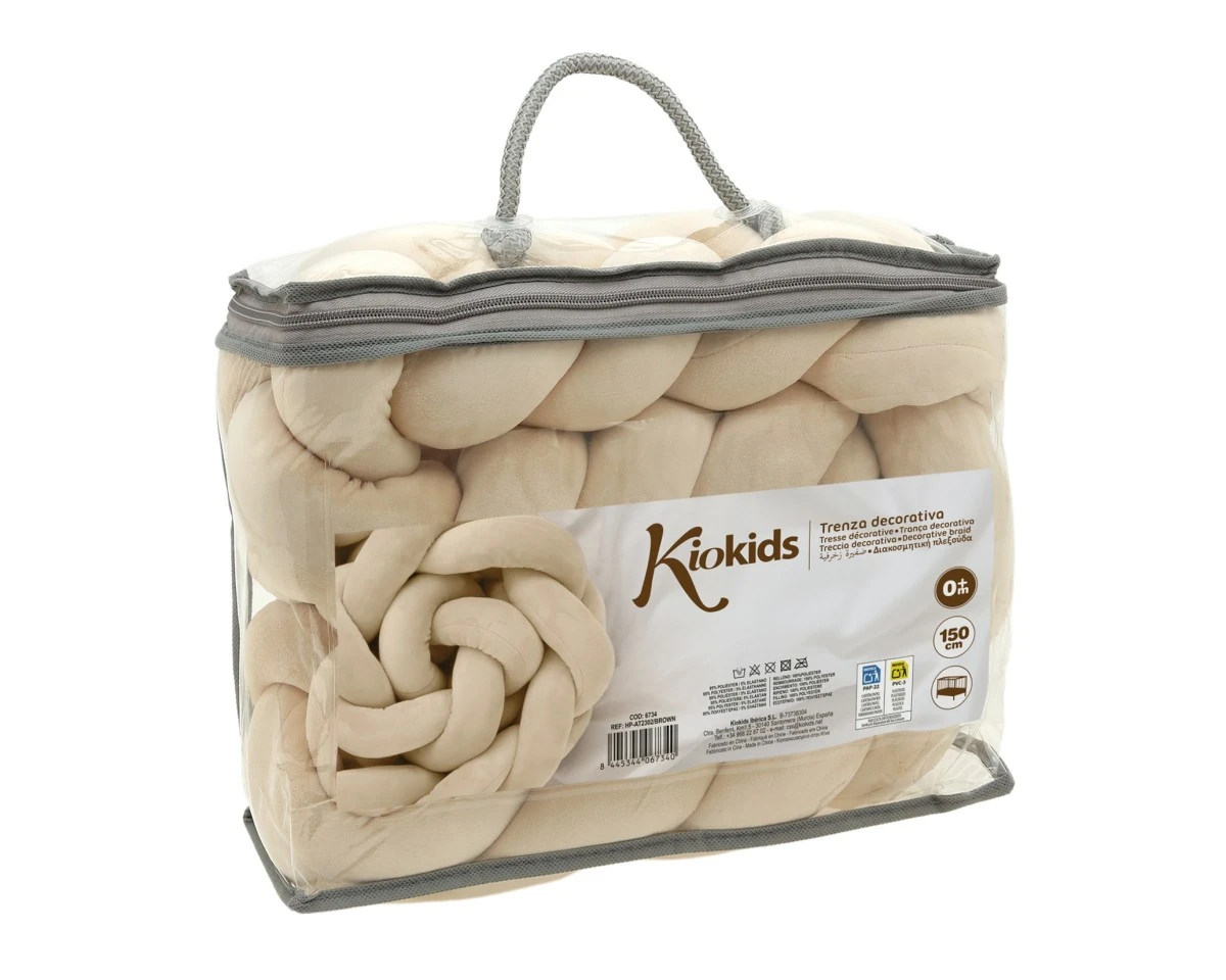 Trenza Protectora Cuna Beige 150cm Kiokids - Imagen 5
