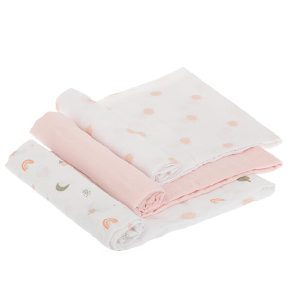 Pack 3 Muselinas Astros Rosa Mon Baby