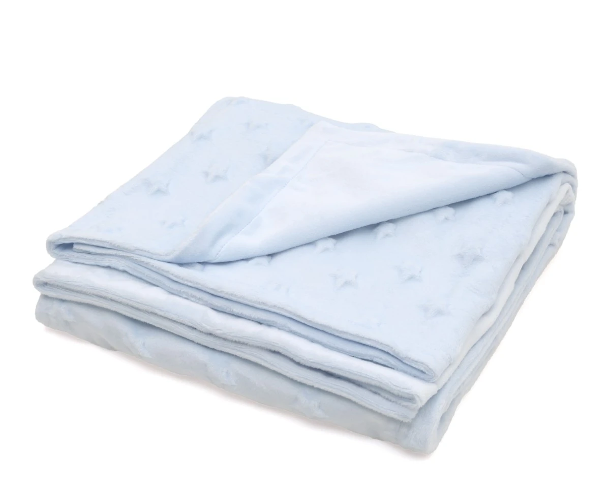 Manta Bebe Estrellas Azul Kiokids