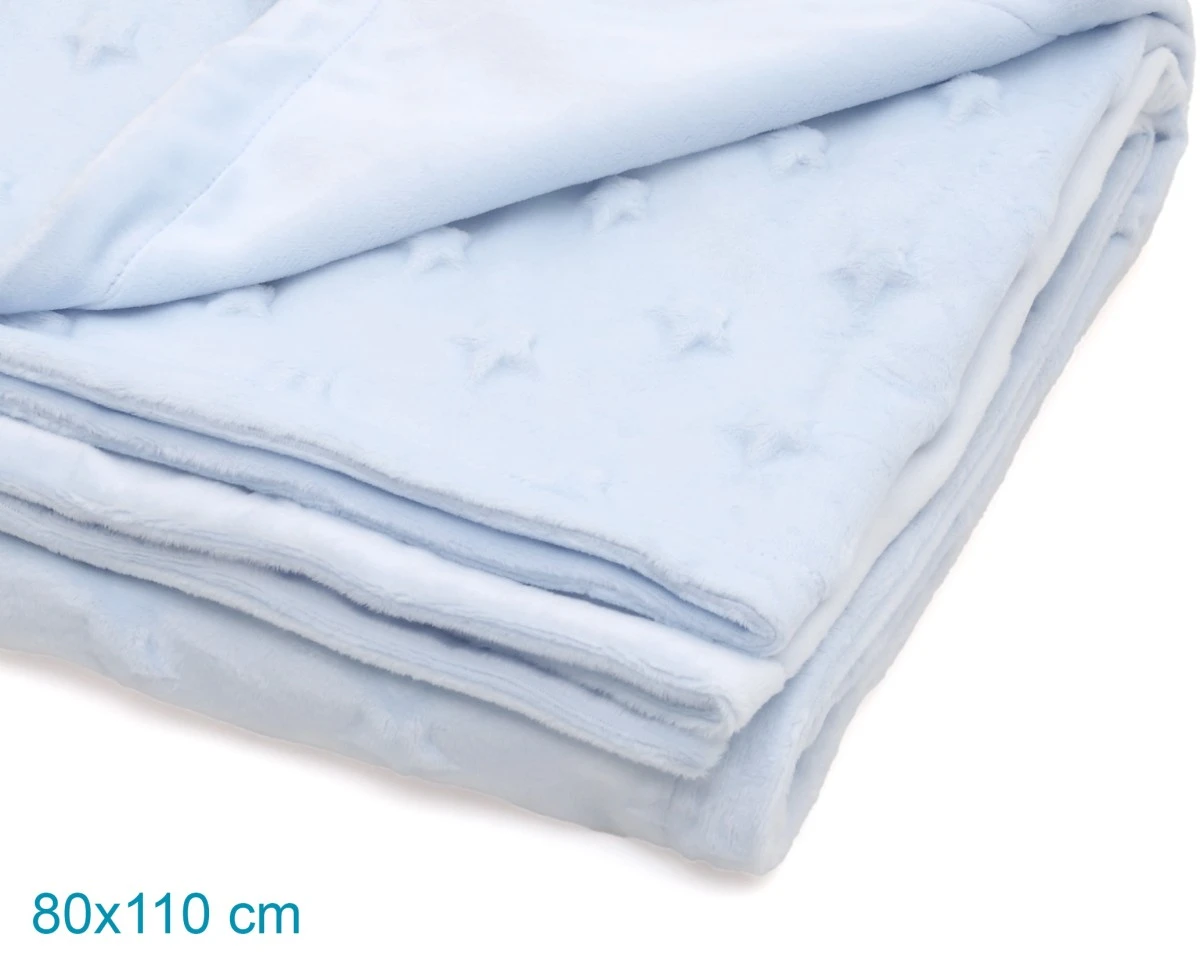 Manta Bebe Estrellas Azul Kiokids - Imagen 3
