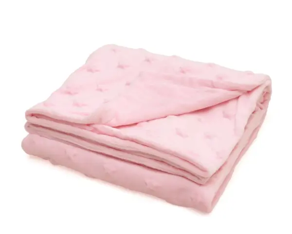 Manta Bebe Estrellas Rosa Bebe Kiokids