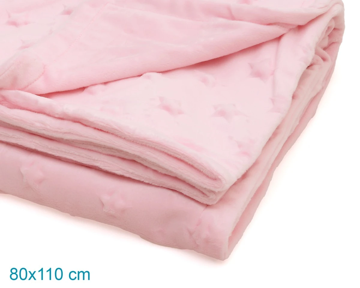 Manta Bebe Estrellas Rosa Bebe Kiokids - Imagen 3